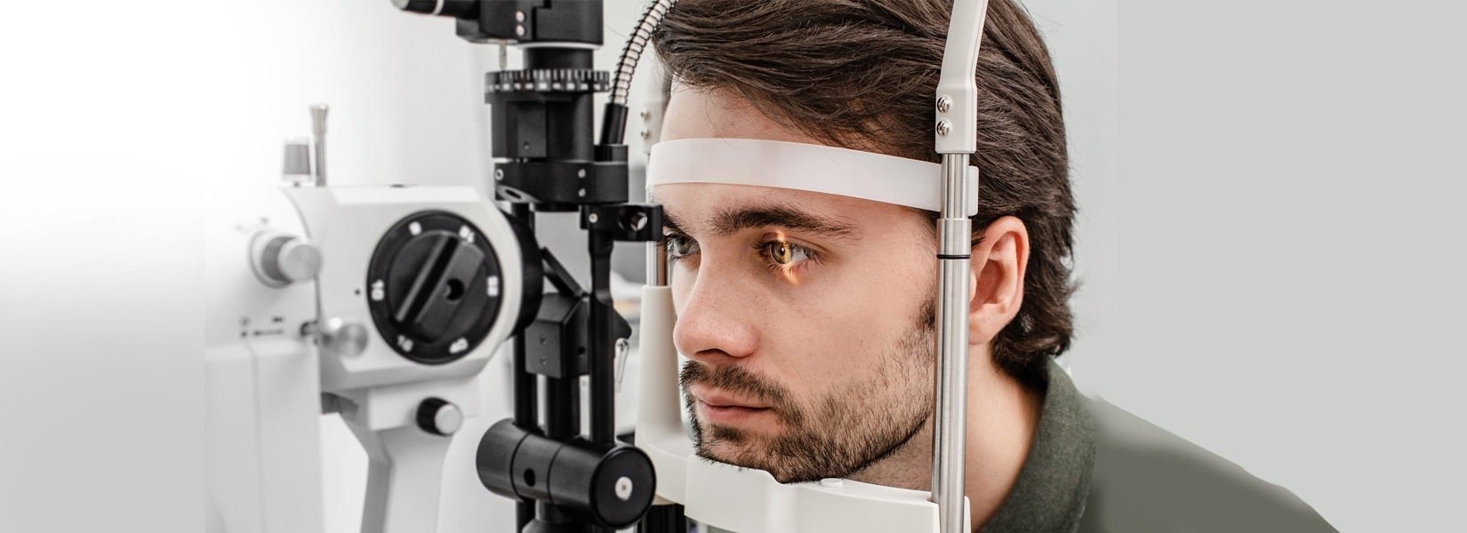 young man during eye exam in Winter Garden